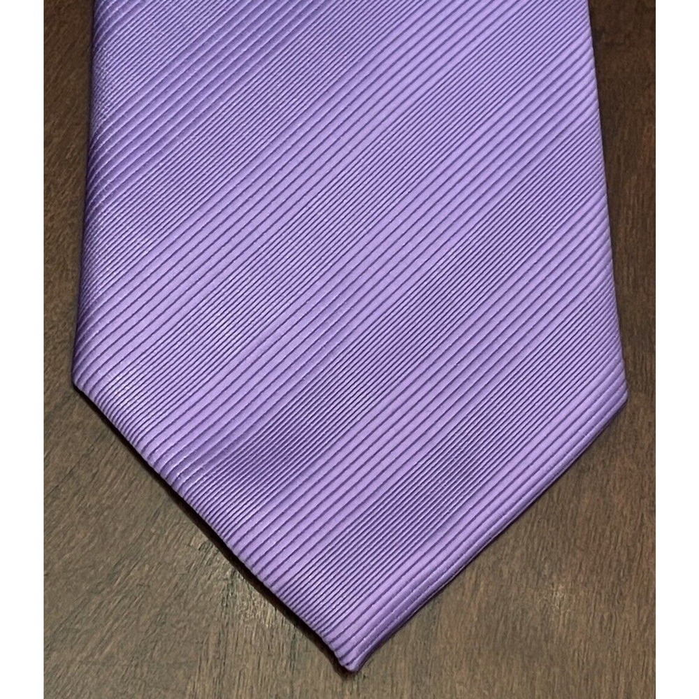 David Taylor Purple 100% Polyester Men’s Neck Tie Made In China